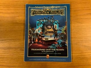 Ad&d Dungeon & Dragons Forgotten Realms Waterdeep And The North Tsr 9213 1987