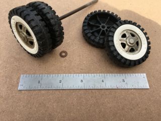 Vintage Tonka Wheels,  Tires,  White Walls,  Hubcaps,  Axle And Hardware