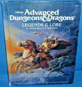 Ad&d 1st Ed.  Legends & Lore - Tsr Hc Dungeons & Dragons Gods & Myth Book