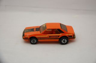 Hot Wheels 1979 Turbo Mustang Cobra Orange,  Hong Kong,  Metal Base 2