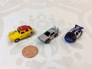 Vintage Galoob Micro Machines Back To The Future Set Delorean Taxicab Police Car