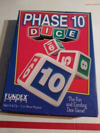 Phase 10 Dice.  Barely Only 2 Sheets Missing From Pad.  Fundex