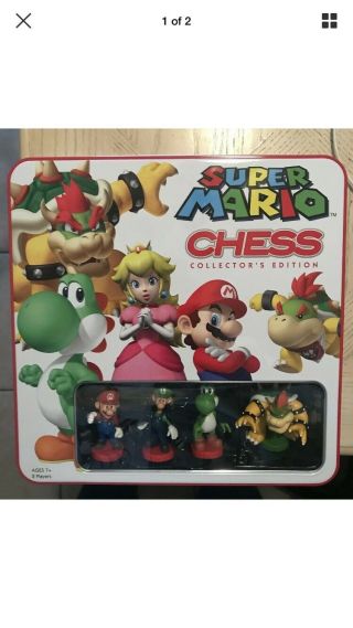 Mario Chess Set Collectors Edition Nintendo Played Once