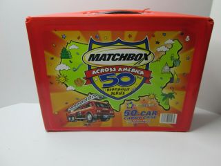 Matchbox Across America 50th Birthday Series Cars & Toy R S Exclusive Case