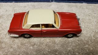 Vintage Corgi Rolls Royce Corniche In Red / White Doors,  Trunk And Hood