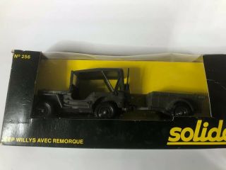 SOLIDO WILLYS MILITARY JEEP & TRAILER 3