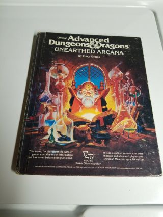 Official Advanced Dungeons & Dragons Unearthed Arcana Tsr 2017 H/c Book