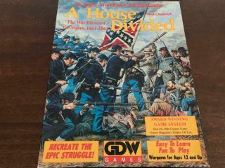 Gdw Games A House Divided Civil War Game Unpunched