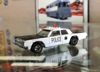 1969 Hot Wheels Custom Police Cruiser White Redline Plymouth