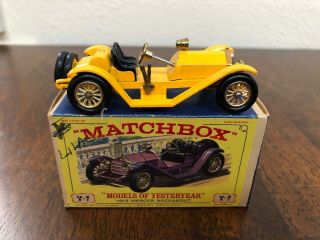 Matchbox Moy Y 7 - 2 1913 Mercer Raceabout Type 35 J (yellow) Vnmib