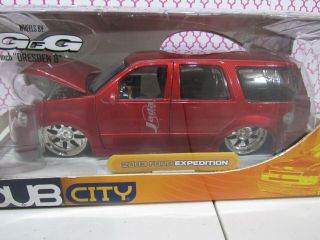 Red 2003 Ford Expedition Dub City Jada 1/24 Diecast Car