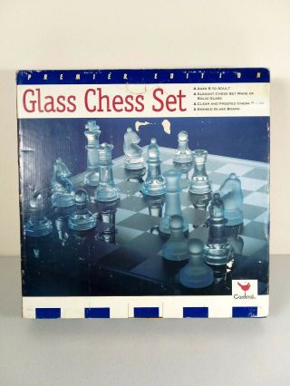 Cardinal Glass Chess Set Premier Edition