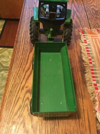 Die - Cast Metal John Deere Tractor With Dual Stacks ERTL And Hitch 4