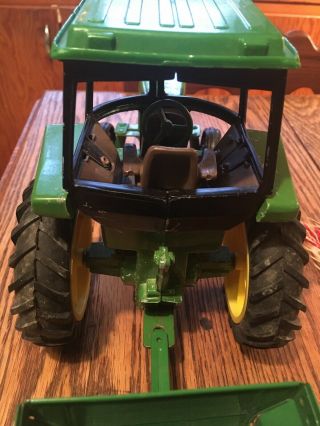 Die - Cast Metal John Deere Tractor With Dual Stacks ERTL And Hitch 5