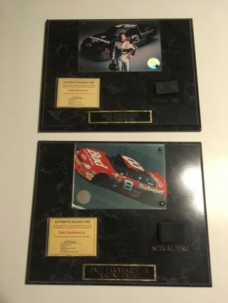 8 Dale Earnhardt Jr And 3 Dale Sr Wall Plaques And Authentic Race Tire