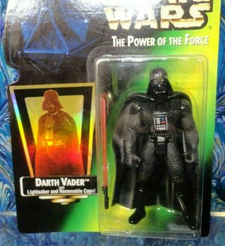 Star Wars Power Of The Force Red Card Darth Vader Kenner Action Figure