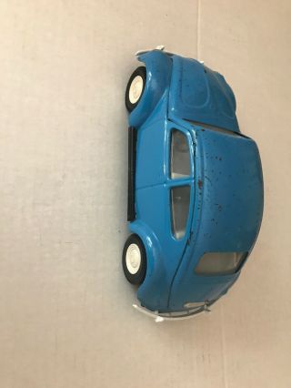 Vintage Volkswagen Beetle Tonka Pressed Steel Car Blue Model 52680 Vw Bug