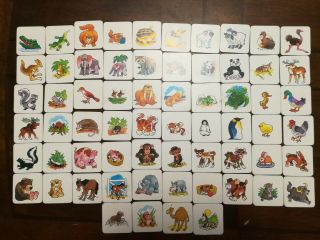 Vtg1980 Milton Bradley Mb Animal Families Memory Match Replacement Cards