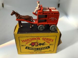 Matchbox Lesney Regular Wheels 7a Horse Drawn Milk Float,  Nm In B2 Type Box