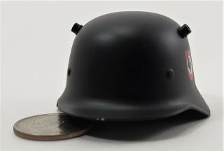 Did Wwii German Black Metal Helmet 1/6 Toys 3r Dragon Bbi Soldier