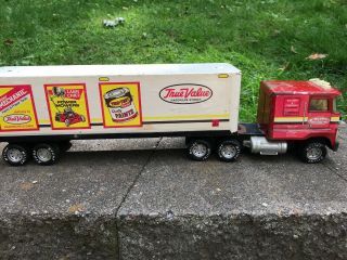 Vintage Nylint True Value Pressed Steel Semi Truck & Trailer Made In Usa