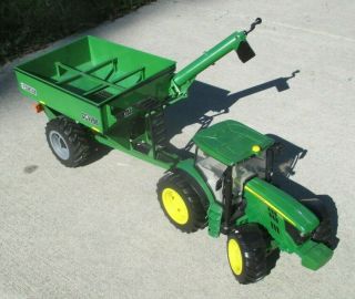 Ertl John Deere Big Farm 6210r Tractor Grain Cart Lights & Sound Fine