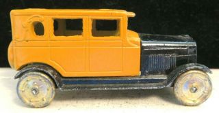 Tootsietoy Gm Series Car 6103 Orange & Black Cadillac Brougham Shape