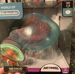 World Of Nintendo Metroid Brain Deluxe 6 Inch Figure Series 1 - 2 Rare Jakks