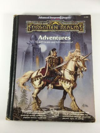 Tsr Forgotten Realms Adventures Advanced Dungeons & Dragons 2nd Edition 2106