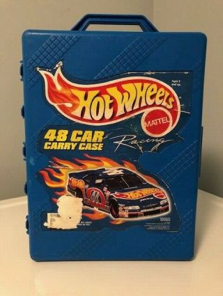 Vintage 1999 Mattel Hot Wheels - 48 Car Carry Case 20020 Box In Blue