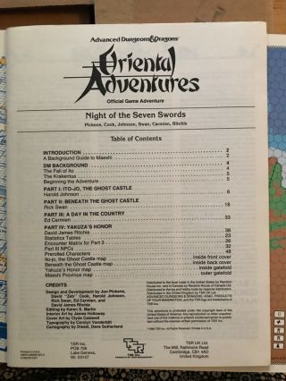 Advanced Dungeons and Dragons Oriental Adventures night of the seven swords 4