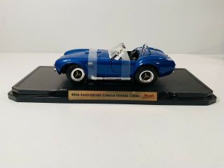 Road Signature 1/18 Blue 40th Anniversary Shelby Cobra Limited Edition