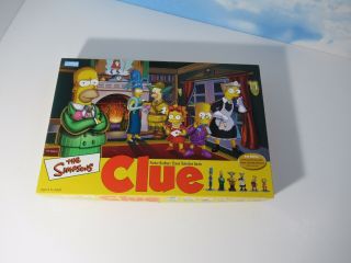 The Simpsons Clue Board Game 2nd Edition 2002 Parker Brothers Complete