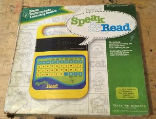 Vintage Texas Instruments Speak And Read 1980,  With Org Box Great