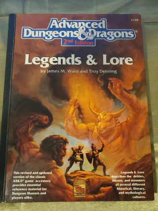 Advanced Dungeons And Dragons,  Ad&d,  2nd Edition,  Legends & Lore,  2108