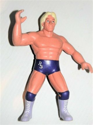 Toy Makers Wcw Osftm Series 2 Wrestling Figure " Ric Flair " In Purple Trunks