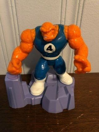 Toy Biz Marvel Action Hour Fantastic Four The Thing W/ Rock Breaking Base