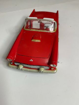 Road Tough 1955 Ford Thunderbird T - Bird 1/18 Scale Red Die Cast Model Car
