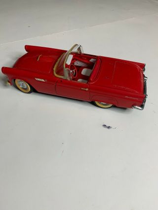 Road Tough 1955 Ford Thunderbird T - Bird 1/18 Scale Red Die Cast Model Car 2