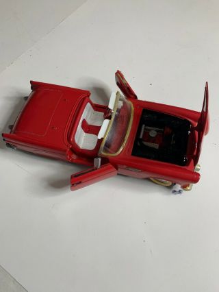 Road Tough 1955 Ford Thunderbird T - Bird 1/18 Scale Red Die Cast Model Car 5
