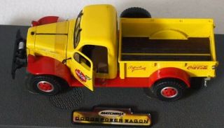 Matchbook 1946 Dodge Power Wagon Coca - Cola Truck 1:24 Diecast Yellow