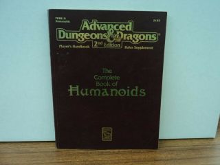 Advanced Dungeons & Dragons,  D & D The Complete Book Of Humanoids 2135,  1993 Tsr