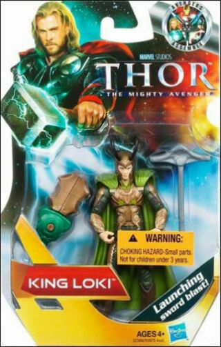 King Loki Sword Blast Thor The Mighty Avenger Movie Figure Mosc 2011 Very Rare