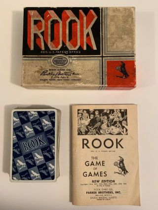 Vintage 1936 Rook Card Game By Parker Brothers Complete With All 57 Cards
