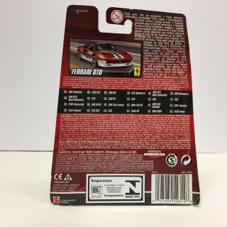 Hot Wheels 2009 Ferrari Racer series - 22 Ferrari GTO - red - WARPED CARD 4