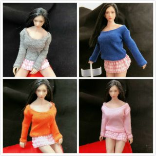 1/12 Female Clothes Casual T - Shirt Model F 6  Body Ph Tbl Action Figure Model