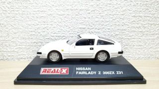 Real - X 1/72 NISSAN FAIRLADY Z 300ZX Z31 WHITE diecast car model 2