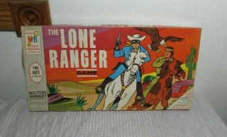 Vintage 1966 The Lone Ranger & Tonto Milton Bradley Board Game Race To The Fort