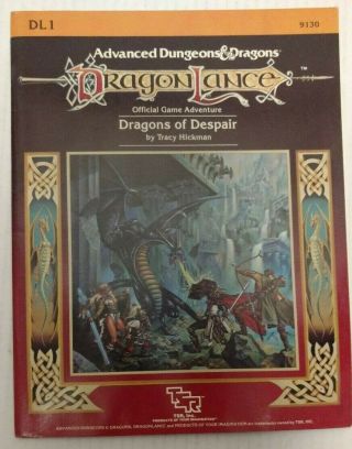 1984 Dl1 9130 Dragons Of Despair Module Advanced Dungeons & Dragons Vtg Tsr D&d