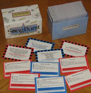 Country & Western Songs Music Trivia Cards - 1993 Songburst Lyric Game Parts